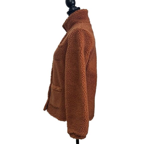 J. Crew Crewcuts Girls' Brown shirt-jacket in sherpa, SZ XL (12-14) - Picture 5 of 9